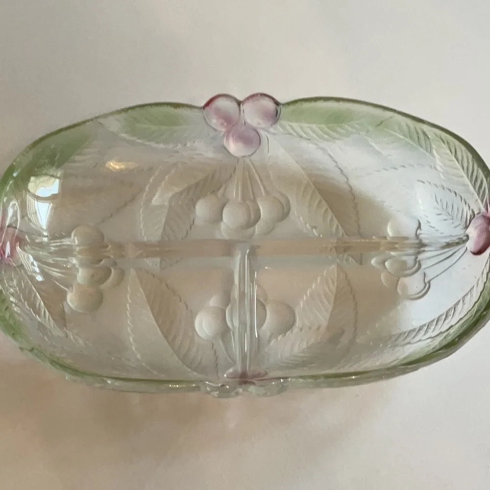 Glass Serving Plate/Tray with 3 Sections